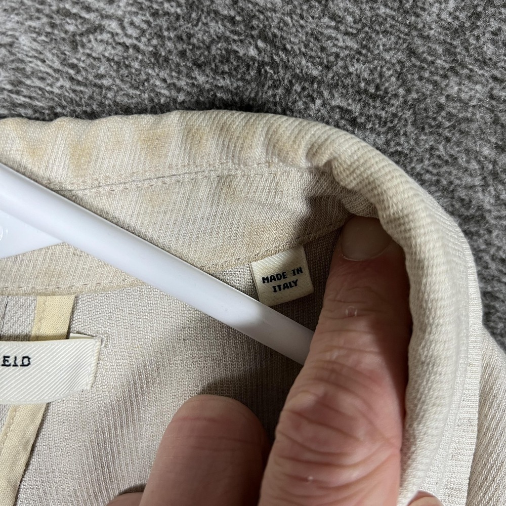 Billy Reid Blazer Mens XS White Linen Viscose One Button Sport Coat Made Italy‎ - Picture 8 of 13